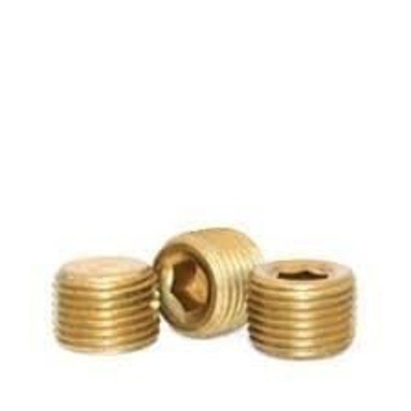 Newport Fasteners Socket Spoke Pipe Plug, 3/4 in Dia, Brass Plain, 100 PK 300476-100
